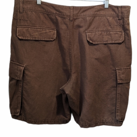 mantles men’s linen blend brown cargo shorts sz 40 - Picture 2 of 7